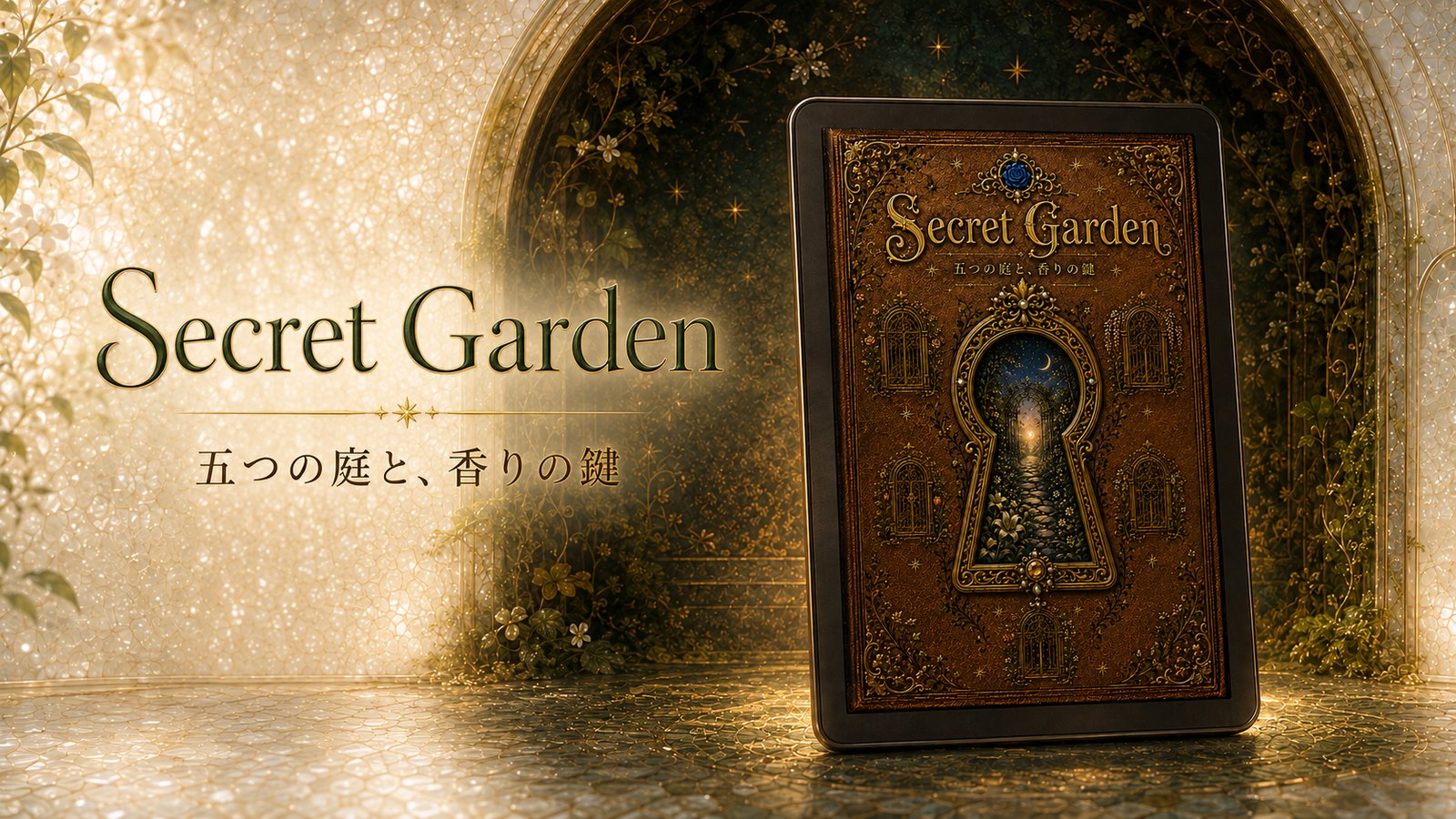 Secret Garden — 五つの庭と、香りの鍵。電子書籍の表紙。